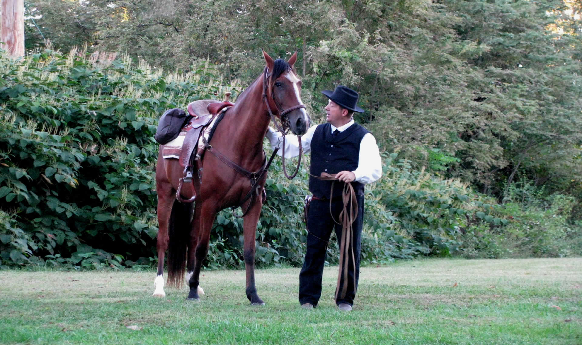 preacher with horse