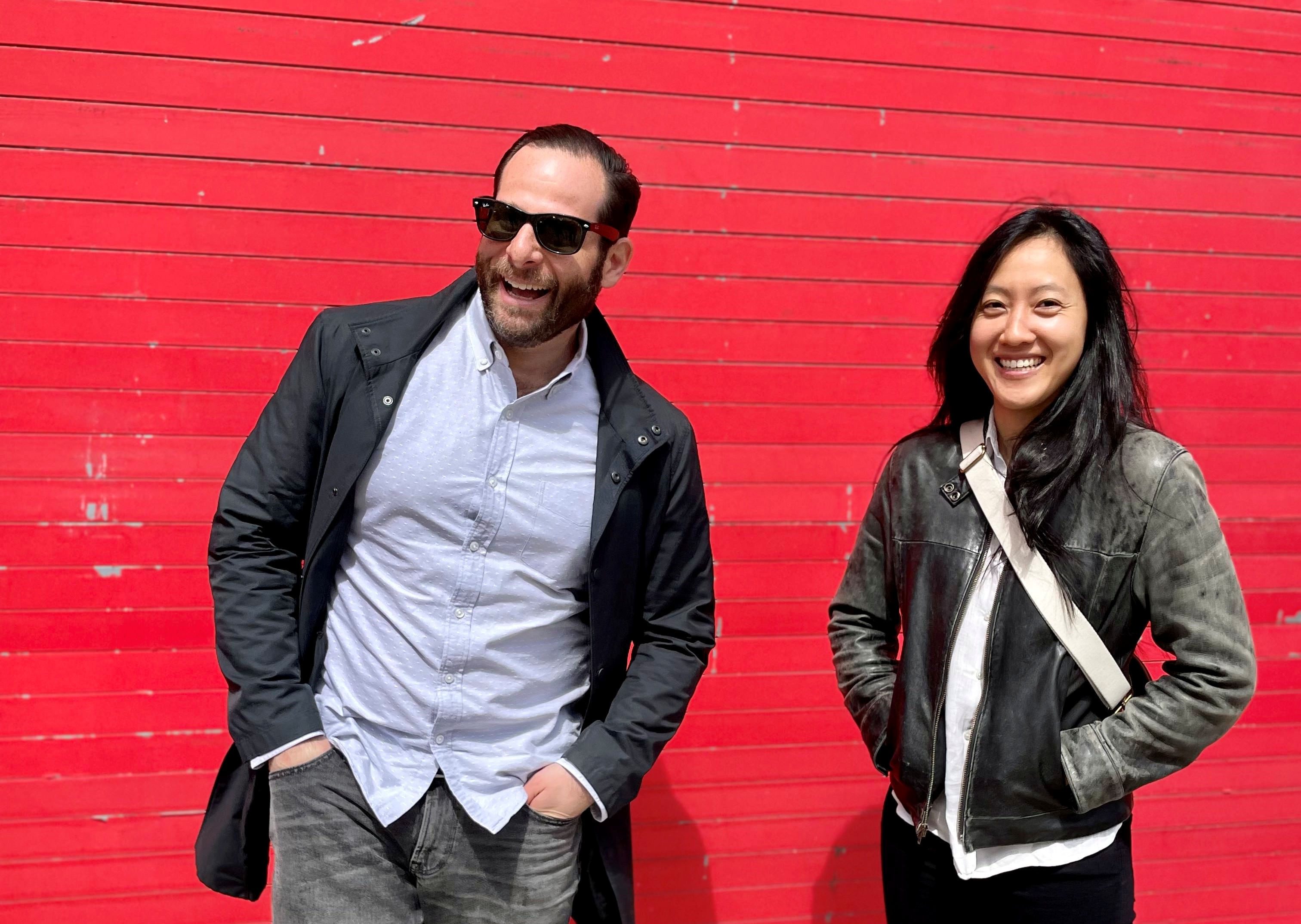 A headshot of Tiny Drumsticks co-founders Benjamin Sloan and Connie Sun.