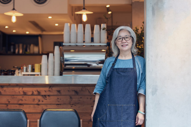 woman entrepreneur inside cafe