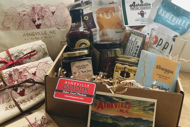 gift basket of asheville, n.c. themed gifts from asheville goods