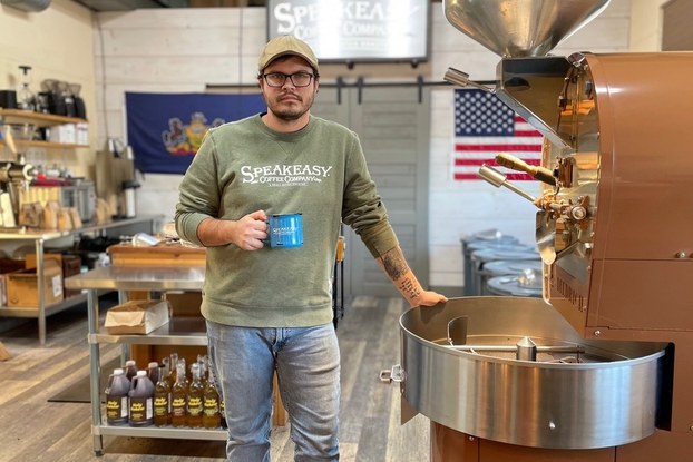 co-founder nelson floyd in speakeasy coffee company