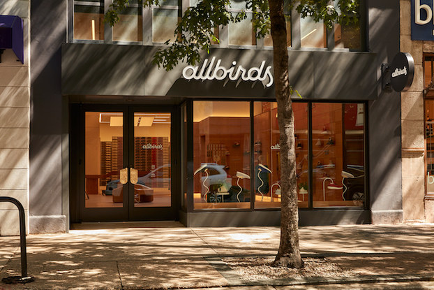 Exterior of the Allbirds location in Philadelphia, PA.