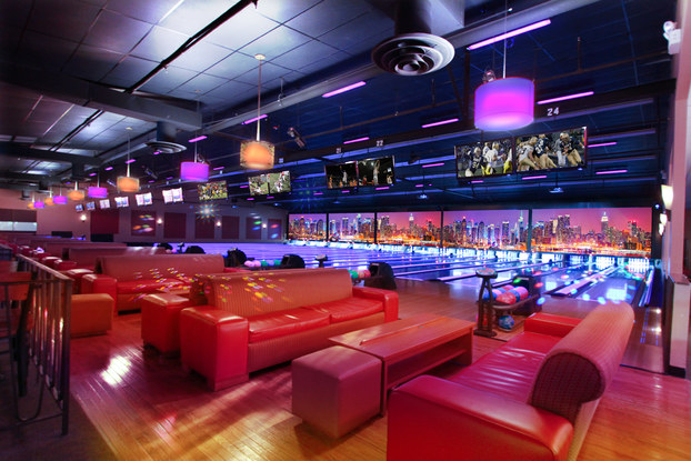 Bowling Alley with vibrant colors