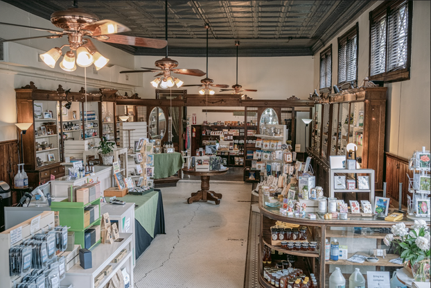 Interior photo of a shop with items on display