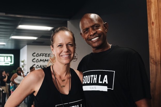 Celia and Joe Ward-Wallace, co-founders of South LA Cafe.