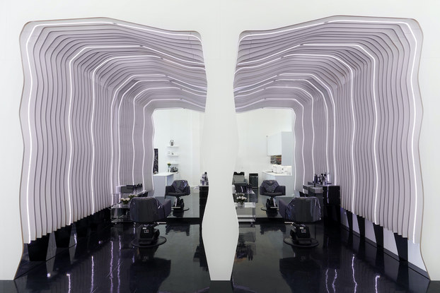 Interior of Starring by Ted Gibson salon.