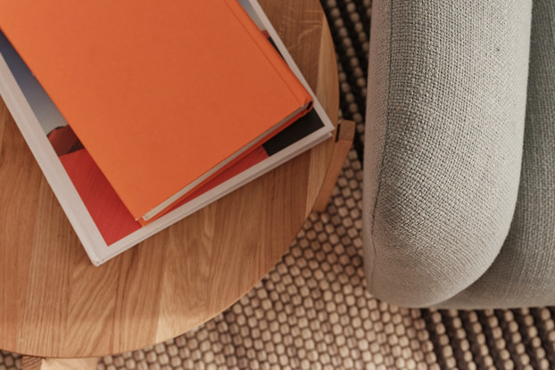 Furniture and rug setup from AptDeco.