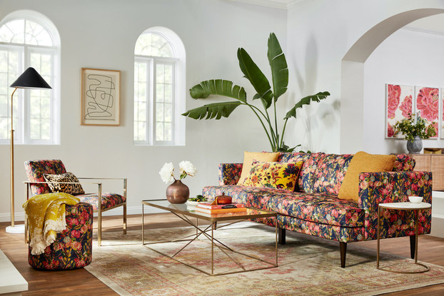 Living area with furniture from Joybird.