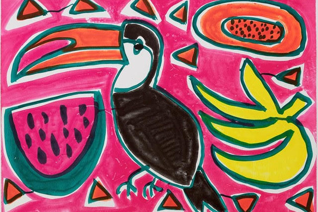 Katherine Bernhardt, Merengue, 2017. Courtesy of RAW Editions