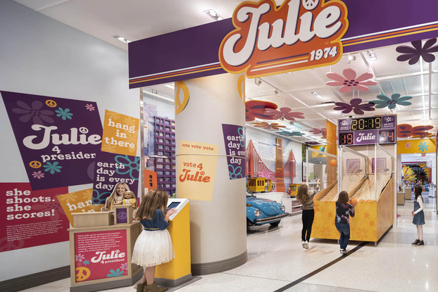 American Girl Julies Groovy World display
