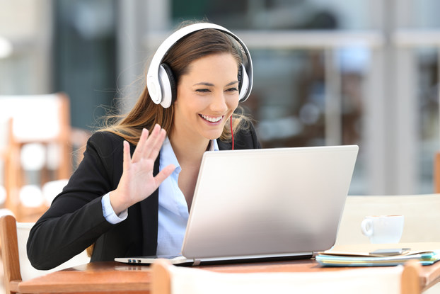 woman on conference call