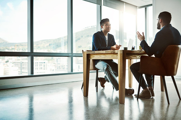 two men at a job interview