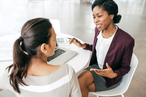 two women having a discussion