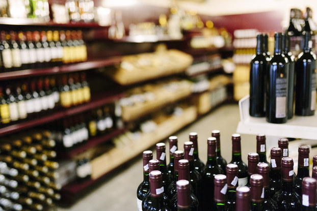 inside of a wine and liquor store