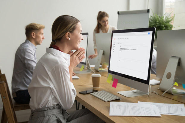 employees at work on computers