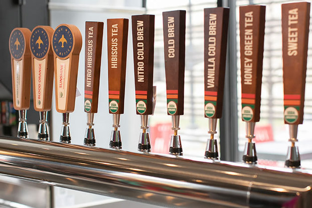 beverages on tap in 7-eleven lab store