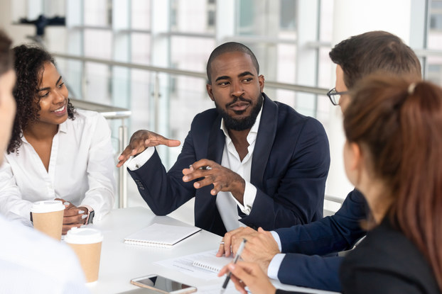 coworkers in a meeting