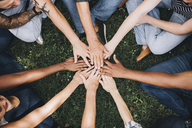 Group of hands together