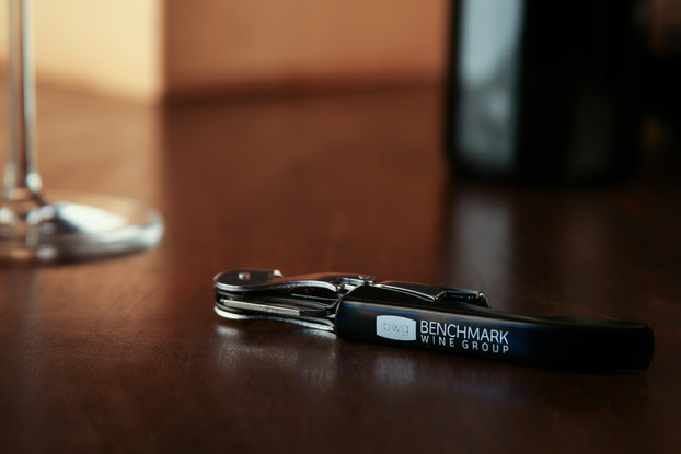 benchmark wine bottle opener on table