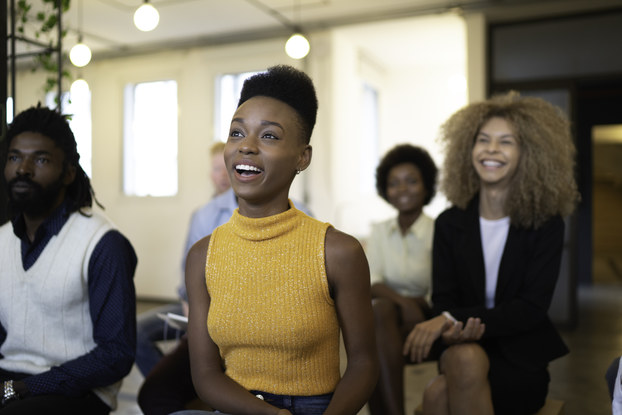 group of people in a meeting
