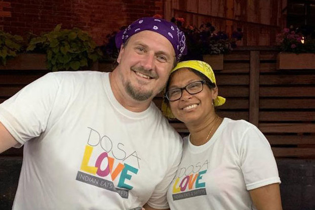 Arunima Dasgupta and Michael Meehan of Dosa Love