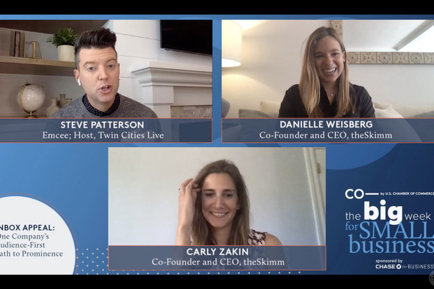 screen shot of theskimm co-founders during the big week for small business event