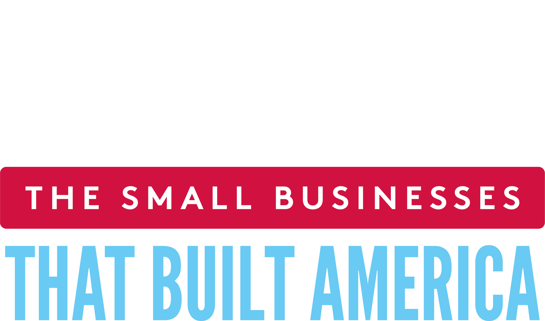 a black and white sign with red and blue text