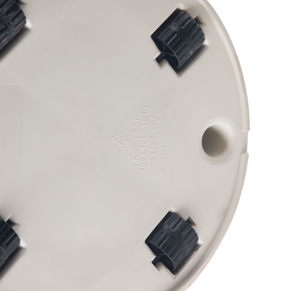 Maceta plástica con ruedas 46.5x42.5 cm