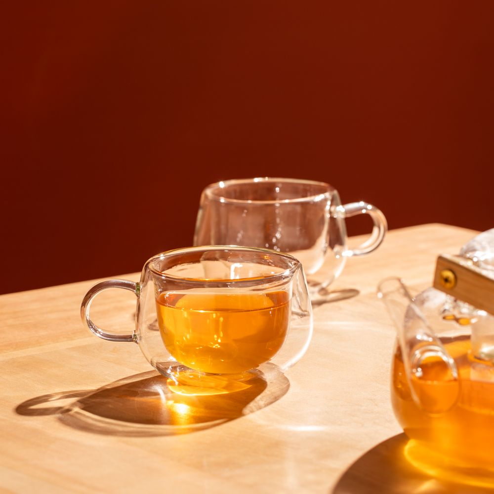 Taza de vidrio doble muro 210 ml