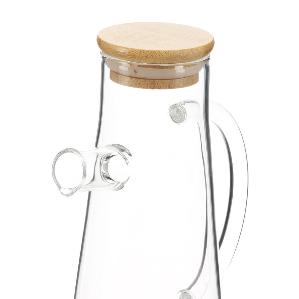 Aceitero con tapa de madera