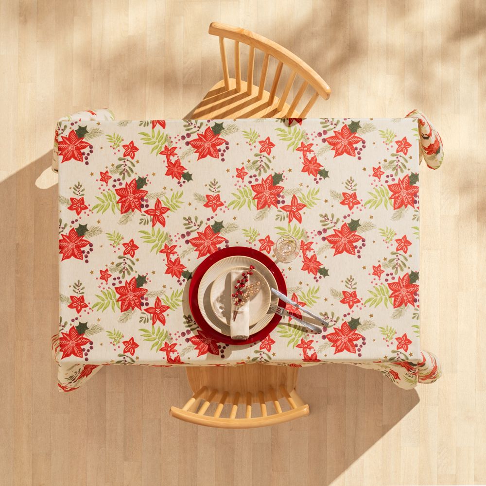 Mantel estampado navideño 150x210 cm
