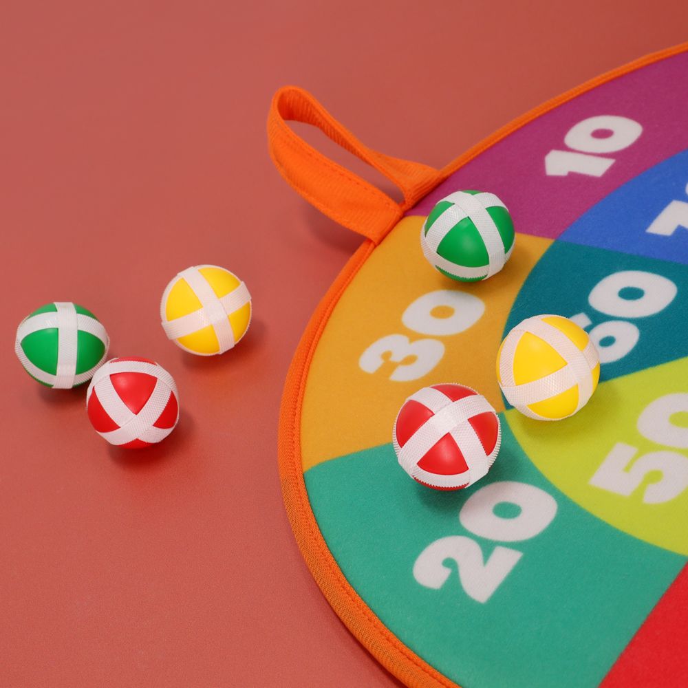 Juego de dardo textil con pelotas velcro