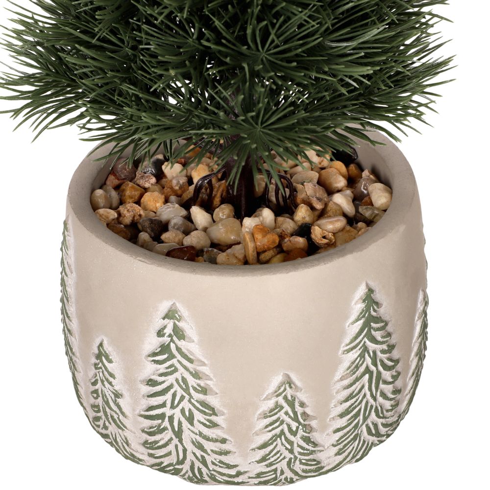 Maceta con pino navideño