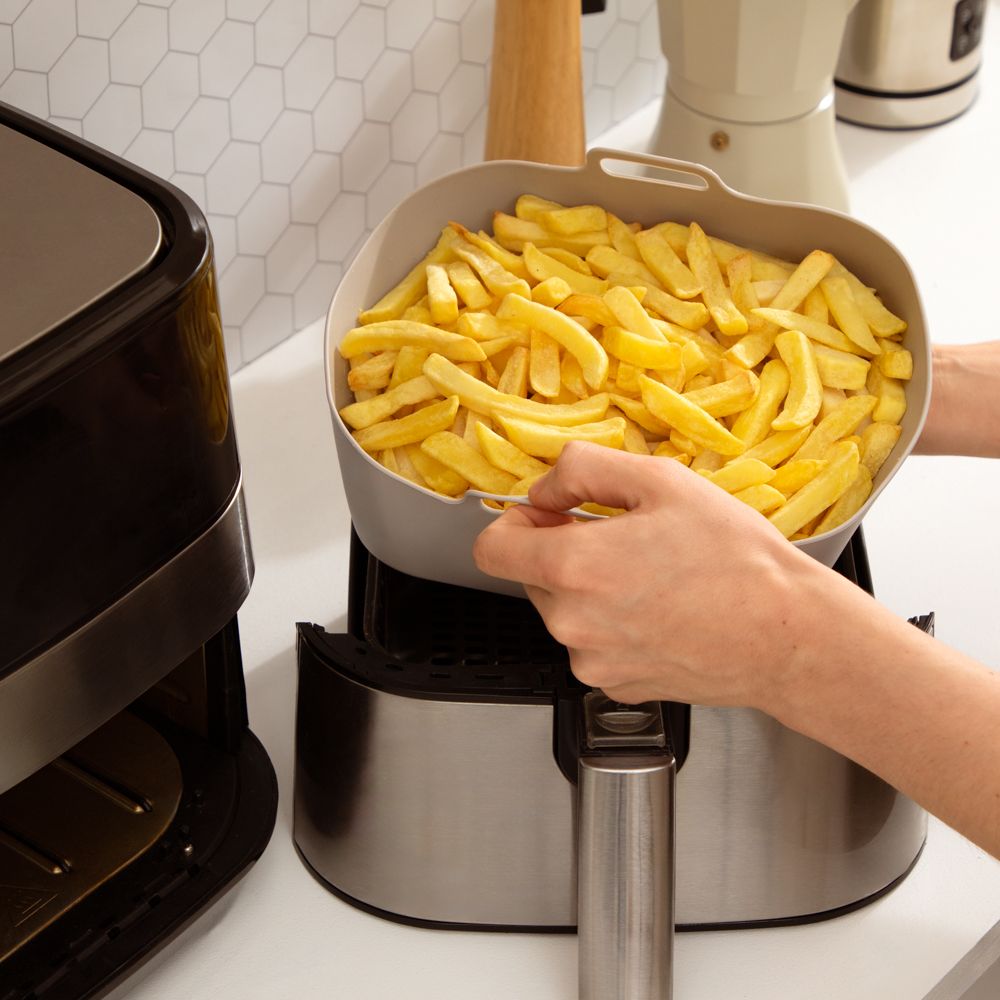 Bandeja de silicona para freidora de aire 21x21 cm