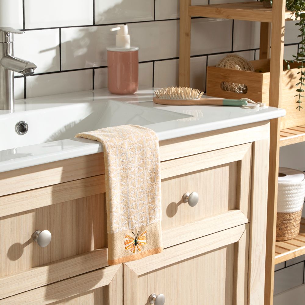 Toalla de mano algodón bordado Boró