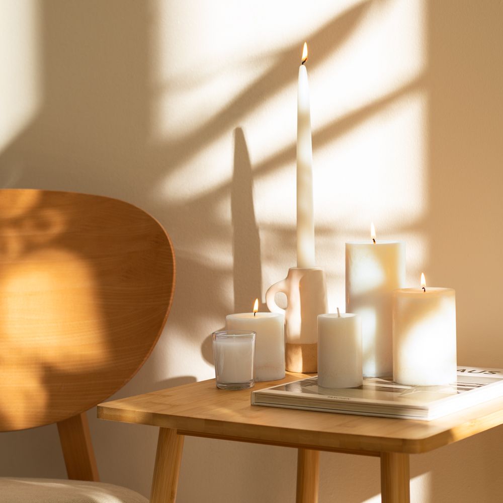 Vela Rústica Dinner Vainilla 24.5x2.2 cm