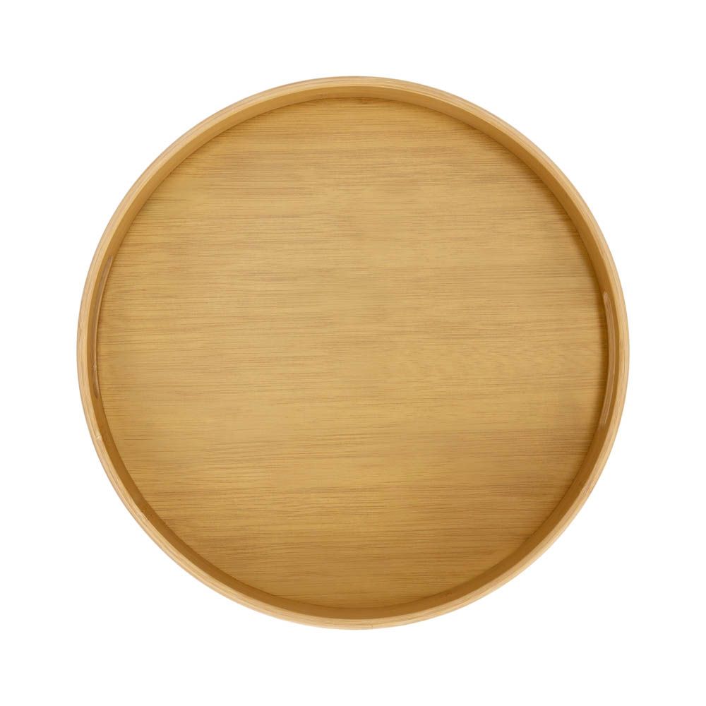Bandeja de bambú redonda