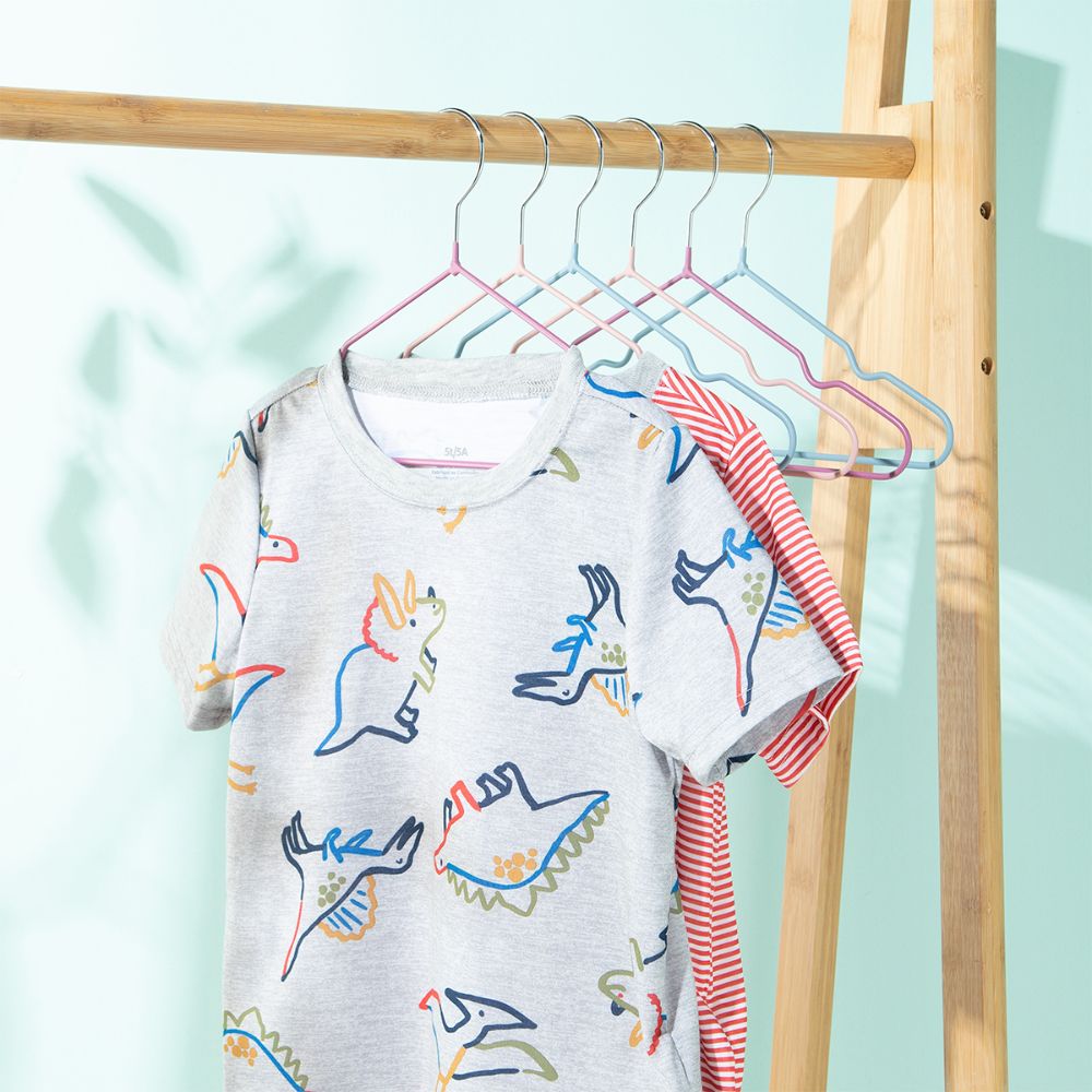 Set 6 Ganchos de Ropa Antideslizantes para Niños