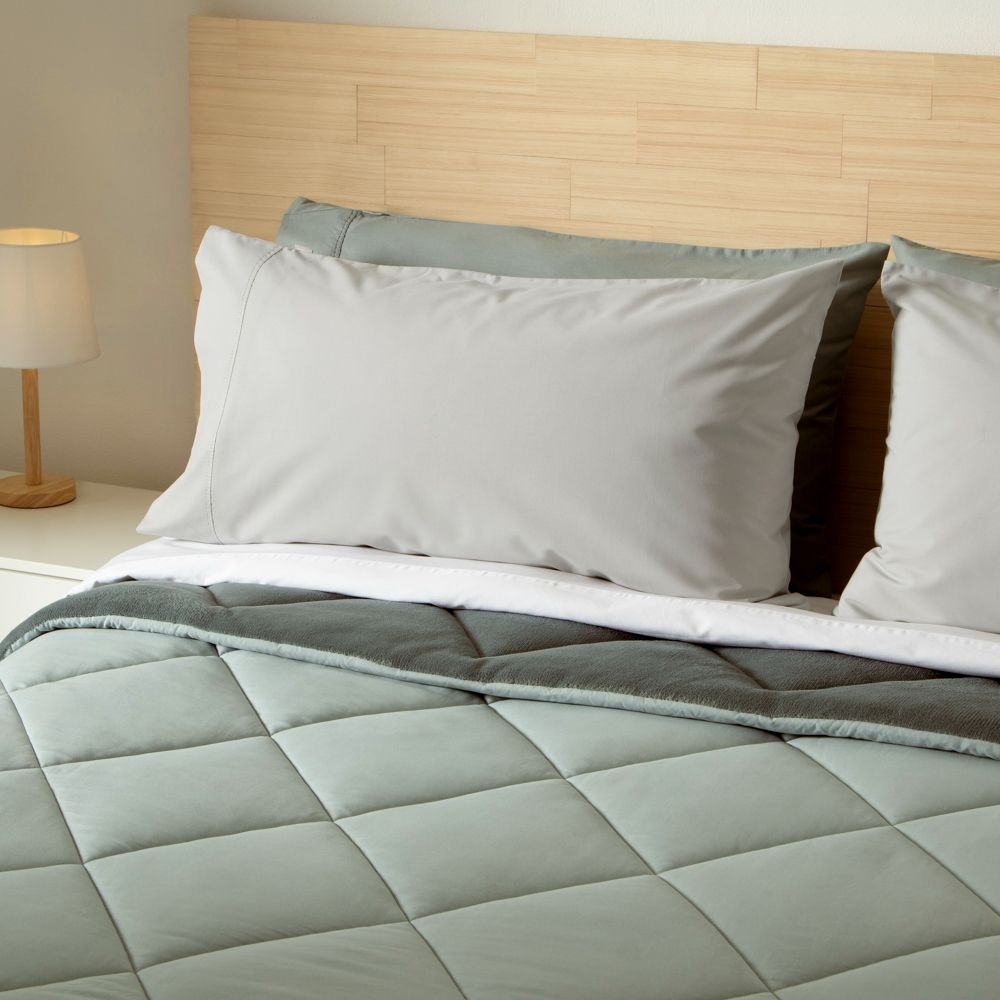 Funda almohada algodón-poliéster liso 144 hilos 50x90 cm