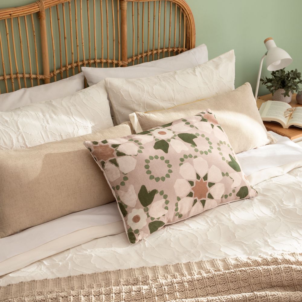 Cojín estampado terciopelo algodón 40x60 cm