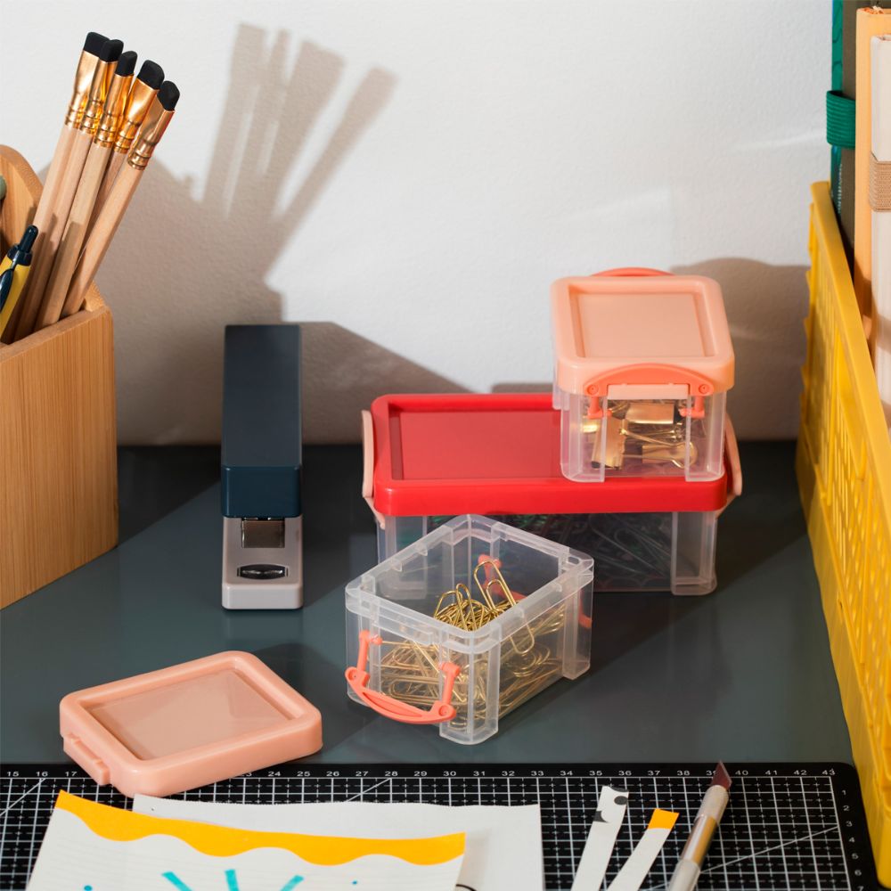 Set 3 Mini Cajas plástico con Tapa