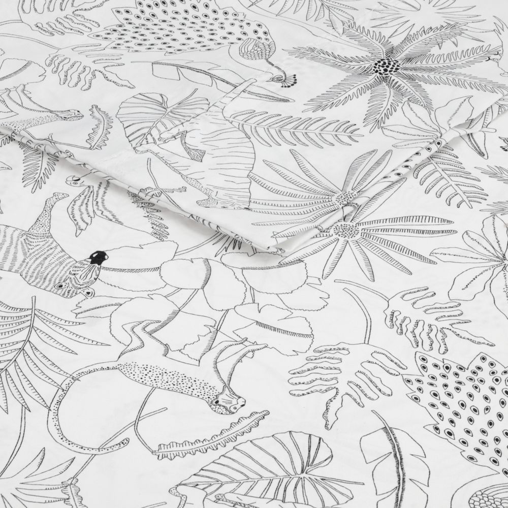 Set de sábanas algodón-poliéster estampadas 144 hilos King