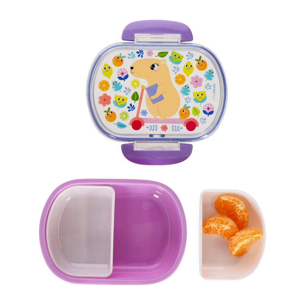 Cajita contenedor de colación 14.7x13x4.5 cm