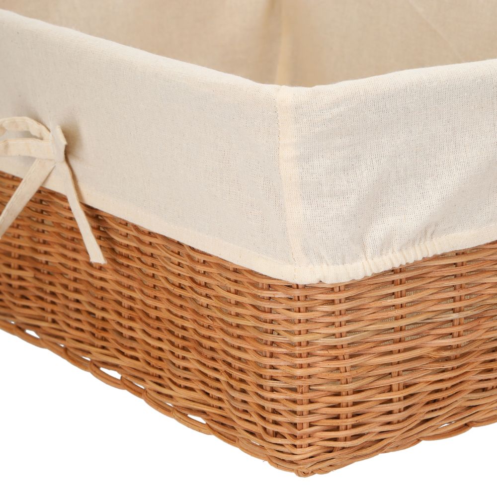 Canasto organizador de ratan 38x26x18 cm