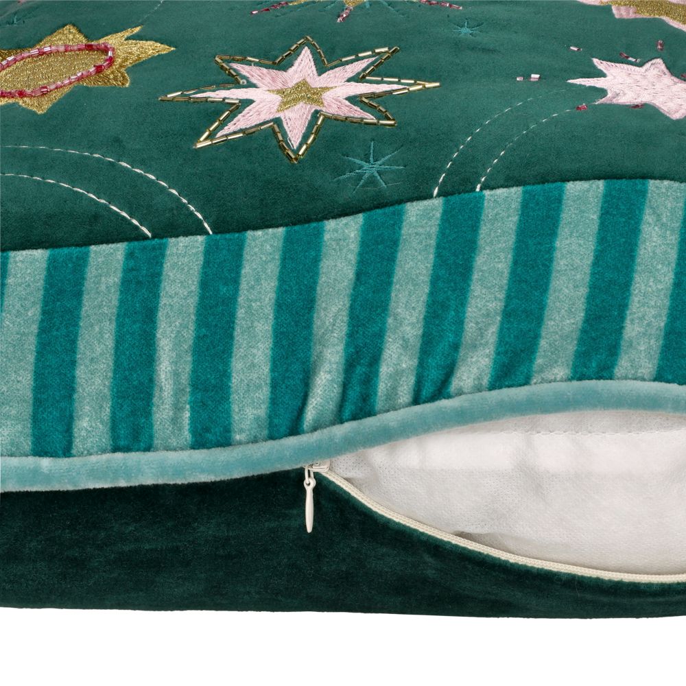 Cojín de algodón bordado 45x45 cm