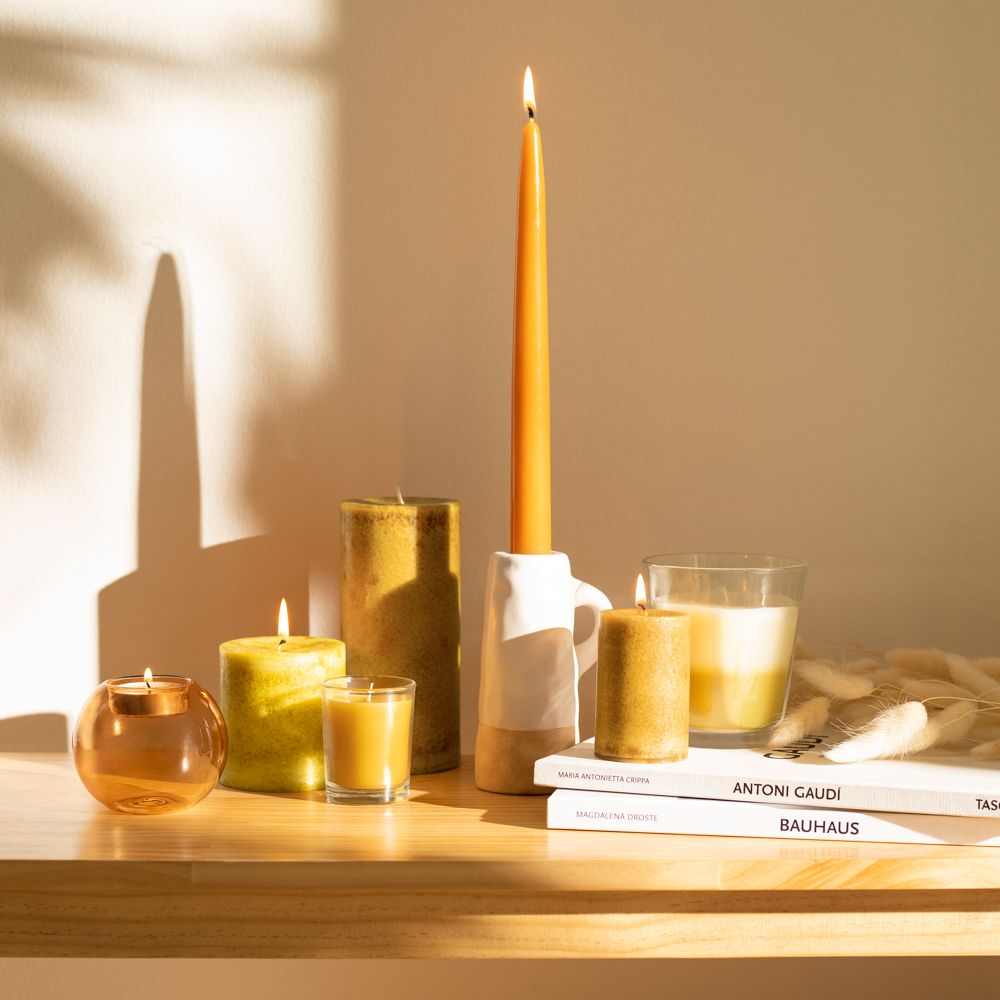 Set 30 Velas tealight con colores y aroma vainilla