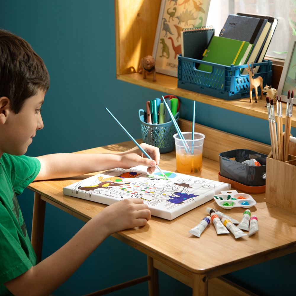 Set Bastidor con Diseño y Pinturas Acrílicas