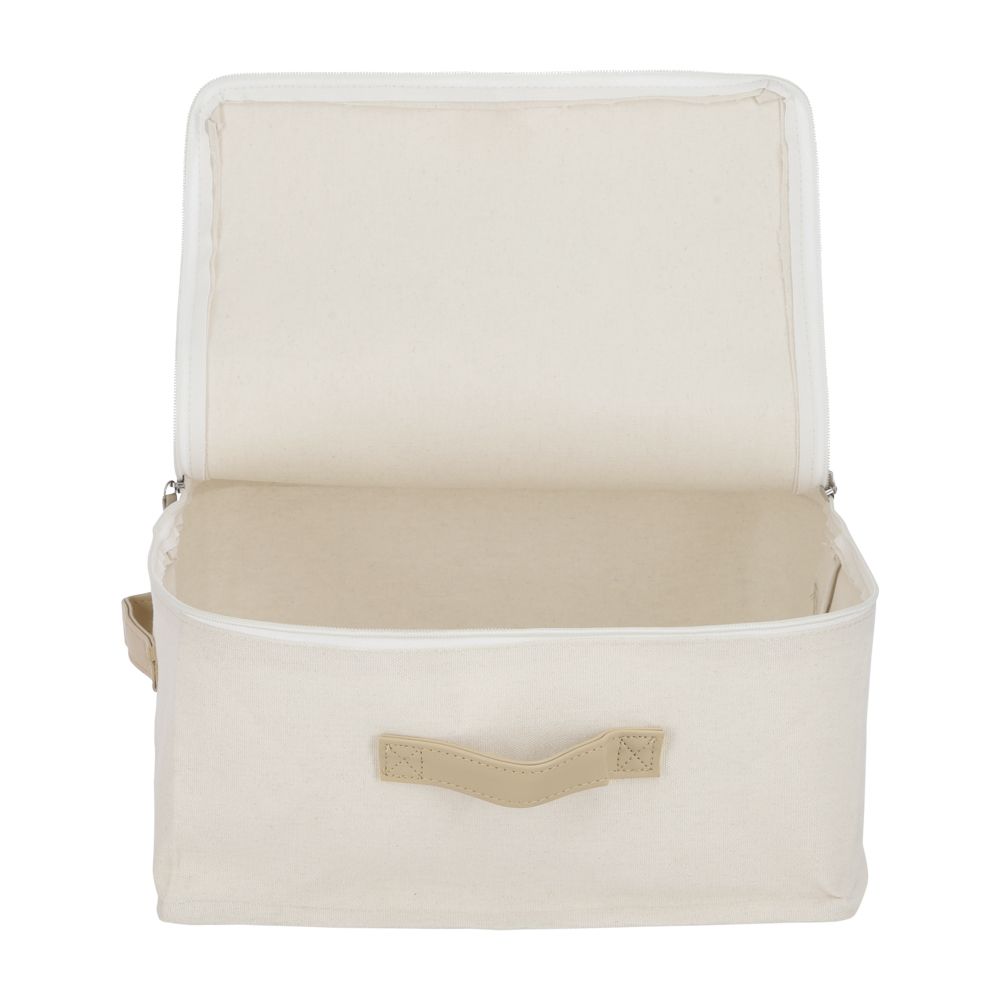 Caja organizadora de tela con cierre 35x35x16 cm