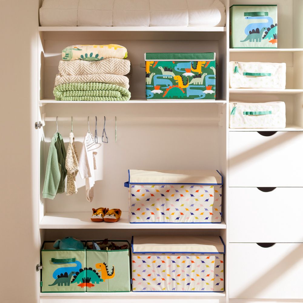 Organizador de tela tipo baúl 45x30x30 cm