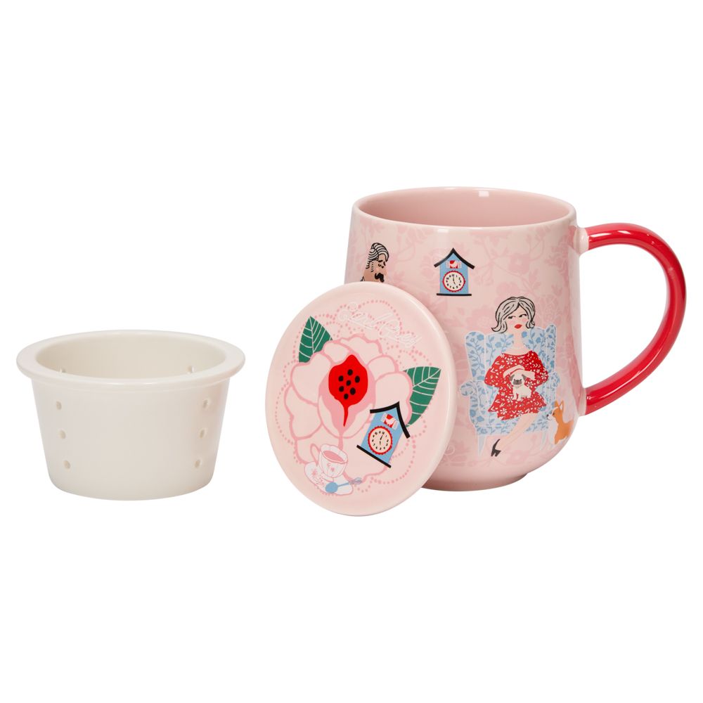 Taza de cerámica con infusor y tapa 400 ml